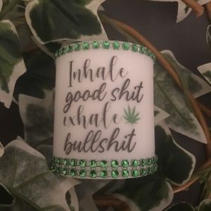 Inhale Good Sh*T Exhale the Bullsh*t personalized candle